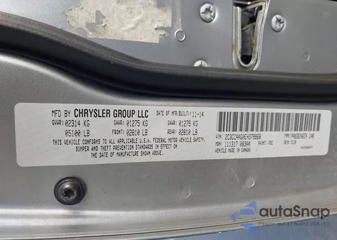 2014 Chrysler 300 from USA, damaged, VIN 2C3CCAAG0EH379868